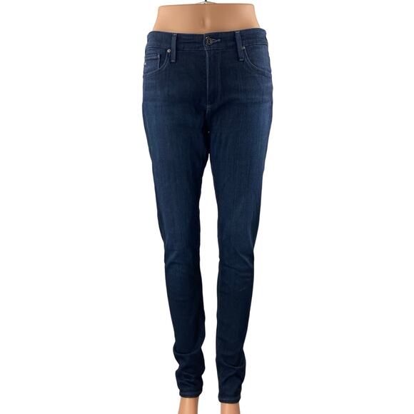 Adriano Goldschmied The Farrah Skinny Dark Blue High Rise Denim Jeans Size 27 - Picture 1 of 5